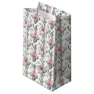 Petit Sac Cadeau Motif botanique coloré - Flore artistique