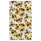 Petit Sac Cadeau Motif botanique de tournesol (Dos)