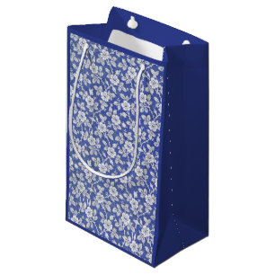 Petit Sac Cadeau motif botanique en dentelle vintage