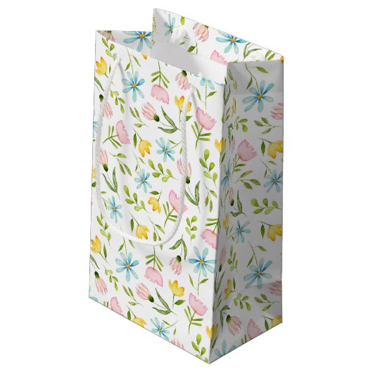 Petit Sac Cadeau Motif botanique floral élégant (Dos Angle)