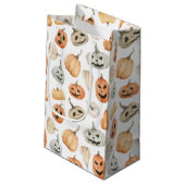 Petit Sac Cadeau Motif Citrouille d'aquarelle amusant (Dos Angle)