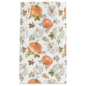 Petit Sac Cadeau Motif Citrouille d'aquarelle d'automne (Devant)