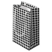Petit Sac Cadeau Motif classique noir blanc de Buffalo Check (Devant Angle)