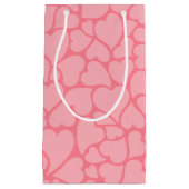 Petit Sac Cadeau Motif Coeurs roses (Devant)