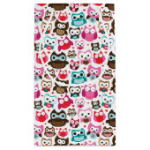 Petit Sac Cadeau motif coloré de hibou (Dos)