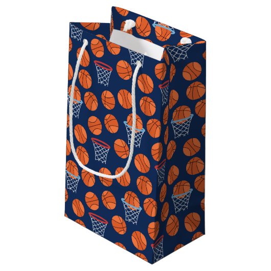 Petit Sac Cadeau motif cool de basket-ball carrelé (Dos Angle)
