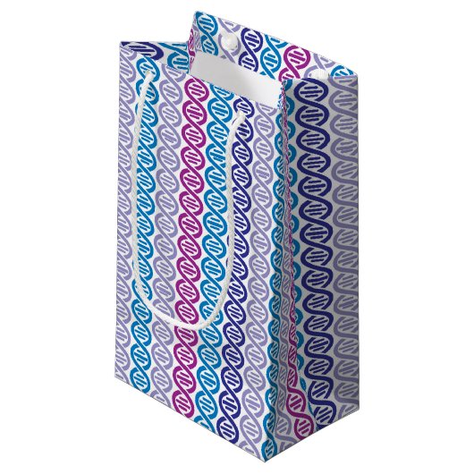 Petit Sac Cadeau Motif d'ADN (Devant Angle)