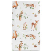 Petit Sac Cadeau Motif d'amis animaux de bois mignon (Devant)