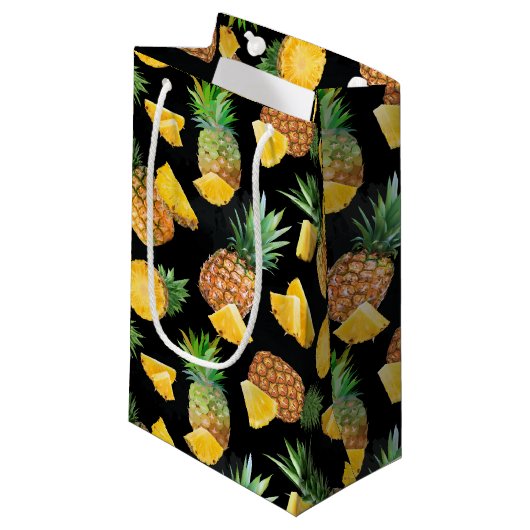 Petit Sac Cadeau Motif d'ananas 8 (Devant Angle)