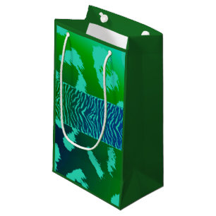 Petit Sac Cadeau Motif d'animal sauvage vert