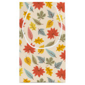 Petit Sac Cadeau Motif d'automne feuille colorée (Dos)