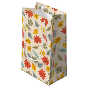 Petit Sac Cadeau Motif d'automne feuille colorée