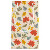 Petit Sac Cadeau Motif d'automne feuille colorée (Devant)