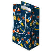 Petit Sac Cadeau Motif d'aventures spatiales colorées (Dos Angle)
