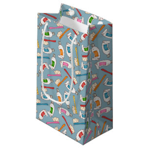 Petit Sac Cadeau Motif de brosse à dents et de pâte dentifrice