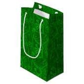Petit Sac Cadeau Motif de carte à circuit imprimé vert (Devant Angle)