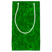 Petit Sac Cadeau Motif de carte à circuit imprimé vert (Devant)