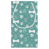 Petit Sac Cadeau Motif de chiens et d'os de vacances (Dos)