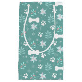 Petit Sac Cadeau Motif de chiens et d'os de vacances (Devant)