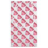 Petit Sac Cadeau Motif de coeur d'amour rose (Dos)