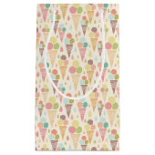 Petit Sac Cadeau Motif de cornets de crème glacée (Devant)