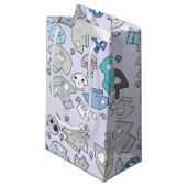 Petit Sac Cadeau Motif de crâne (Devant Angle)
