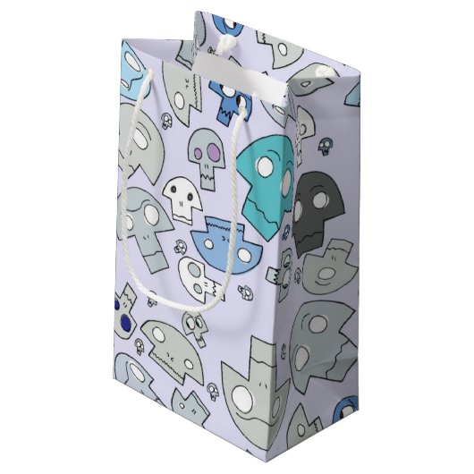 Petit Sac Cadeau Motif de crâne (Dos Angle)