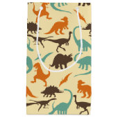 Petit Sac Cadeau Motif de Dinosaure Silhouette (Devant)