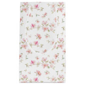 Petit Sac Cadeau Motif de fleur rose mou d'aquarelle (Devant)