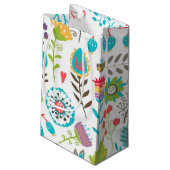 Petit Sac Cadeau Motif de fleurs (Dos Angle)