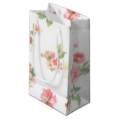 Petit Sac Cadeau Motif de fleurs (Devant Angle)