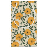 Petit Sac Cadeau Motif de fleurs de crapaud orange (Dos)