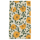 Petit Sac Cadeau Motif de fleurs de crapaud orange (Devant)