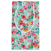 Petit Sac Cadeau Motif de fleurs peint (Devant)