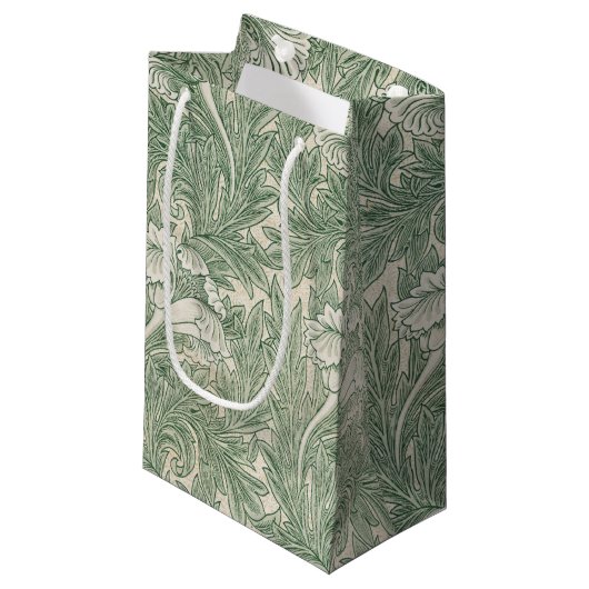 Petit Sac Cadeau Motif de fleurs, William Morris (Devant Angle)