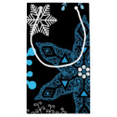 Petit Sac Cadeau Motif de flocon de neige	 (Dos)