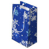 Petit Sac Cadeau Motif de flocon de neige	 (Dos Angle)