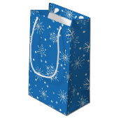 Petit Sac Cadeau Motif de flocon de neige (Dos Angle)