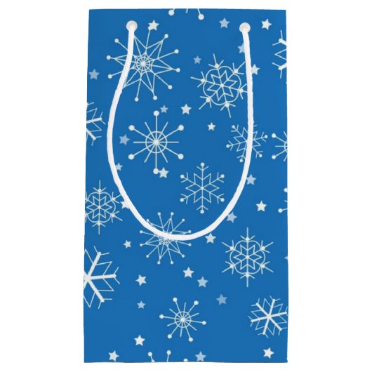 Petit Sac Cadeau Motif de flocon de neige (Devant)