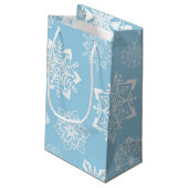 Petit Sac Cadeau Motif de flocon de neige (Dos Angle)