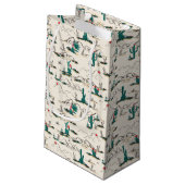 Petit Sac Cadeau Motif de floraison de Succulents (Dos Angle)