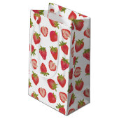 Petit Sac Cadeau Motif de fraises d'été (Dos Angle)