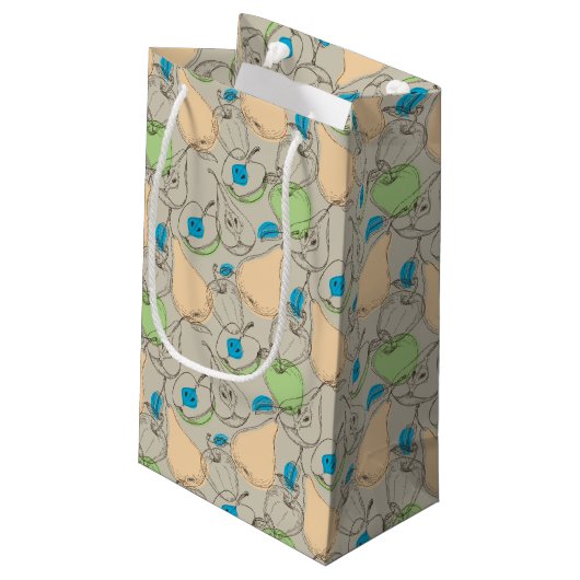Petit Sac Cadeau Motif de fruits (Dos Angle)