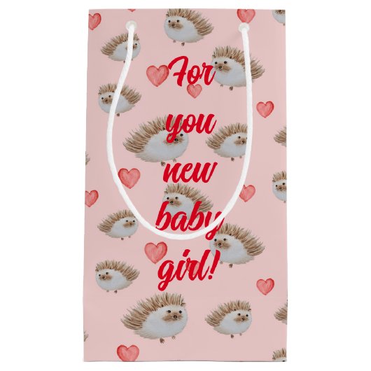 Petit Sac Cadeau Motif de hérisson mignon (Devant)