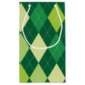 Petit Sac Cadeau motif de Jacquard vert (Dos)