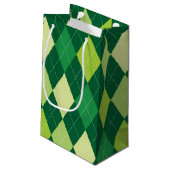 Petit Sac Cadeau motif de Jacquard vert (Dos Angle)