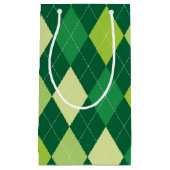 Petit Sac Cadeau motif de Jacquard vert (Devant)
