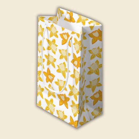 Petit Sac Cadeau Motif de jonquille de printemps