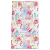 Petit Sac Cadeau Motif de licorne et de Pegasus d'aquarelle (Devant)