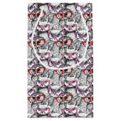 Petit Sac Cadeau Motif de lunettes de hibou (Dos)